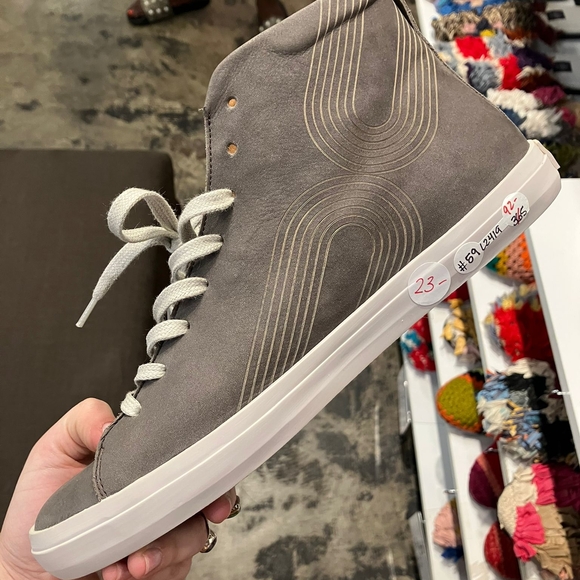 Stylish Gray High-Top Sneakers